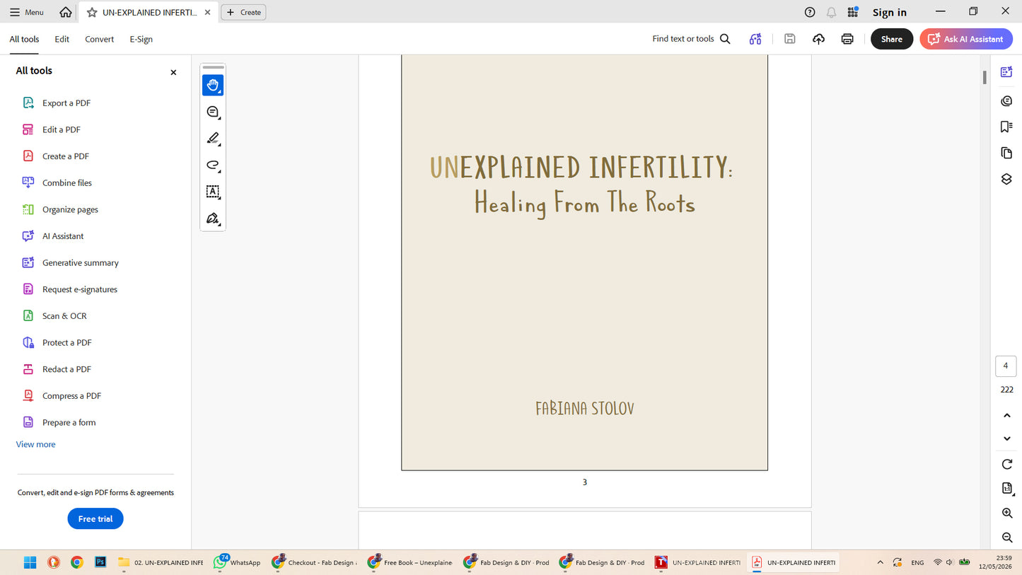 UN-EXPLAINED INFERTILITY: Healing From the roots - Digital Download